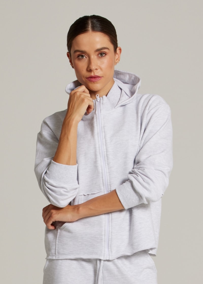 JAQUETA MOLETOM SPORTY - MESCLA