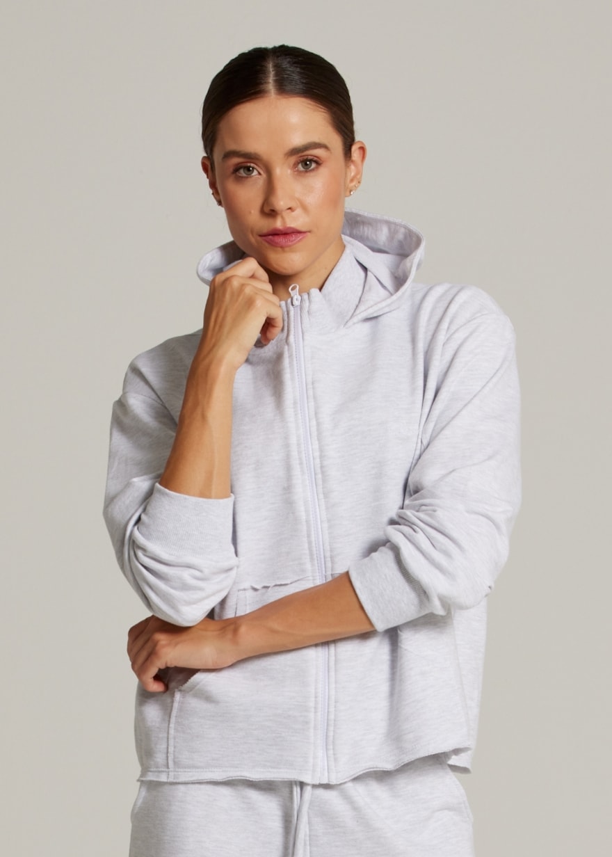 JAQUETA MOLETOM SPORTY - MESCLA