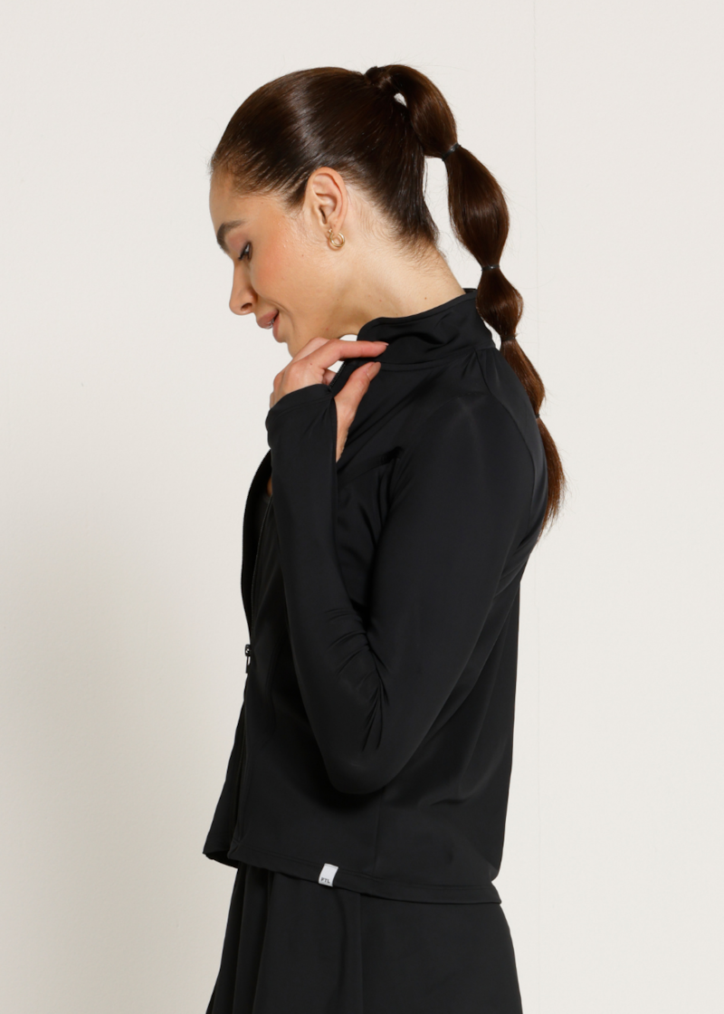 JAQUETA SLIM SOPHY FL PRETO