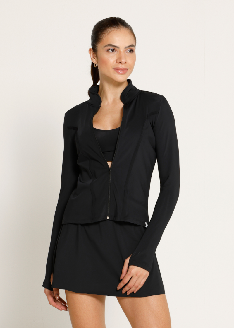 JAQUETA SLIM SOPHY FL PRETO