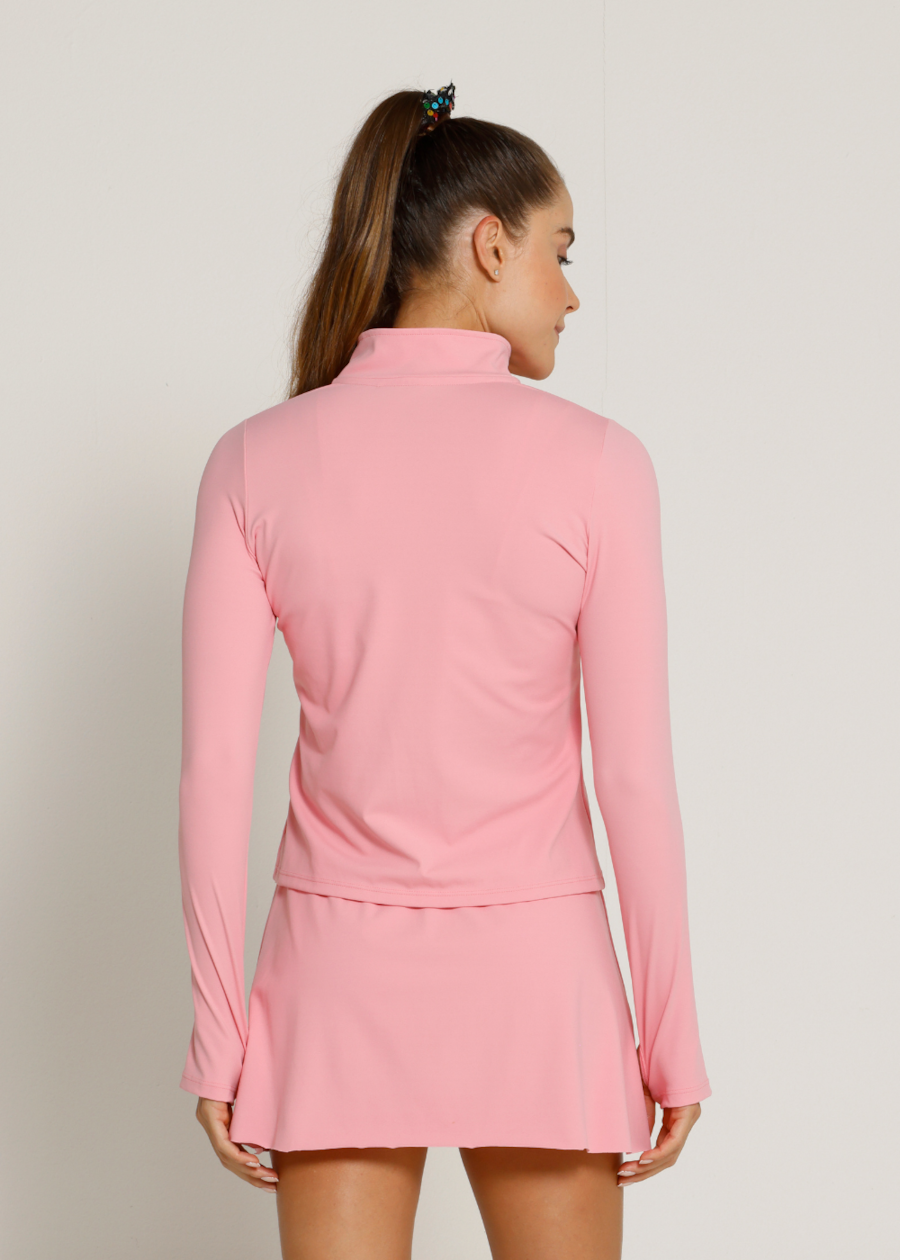 JAQUETA SLIM SOPHY FL ROSA SUAVE