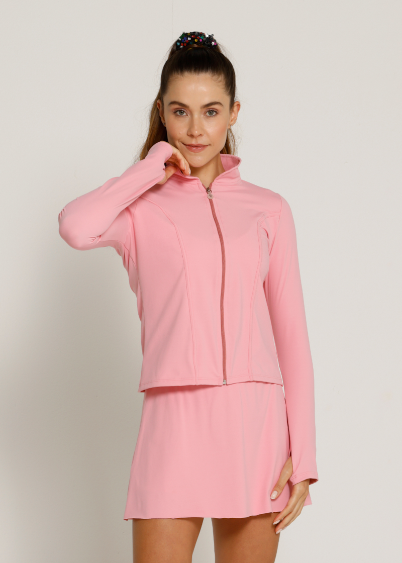 JAQUETA SLIM SOPHY FL ROSA SUAVE