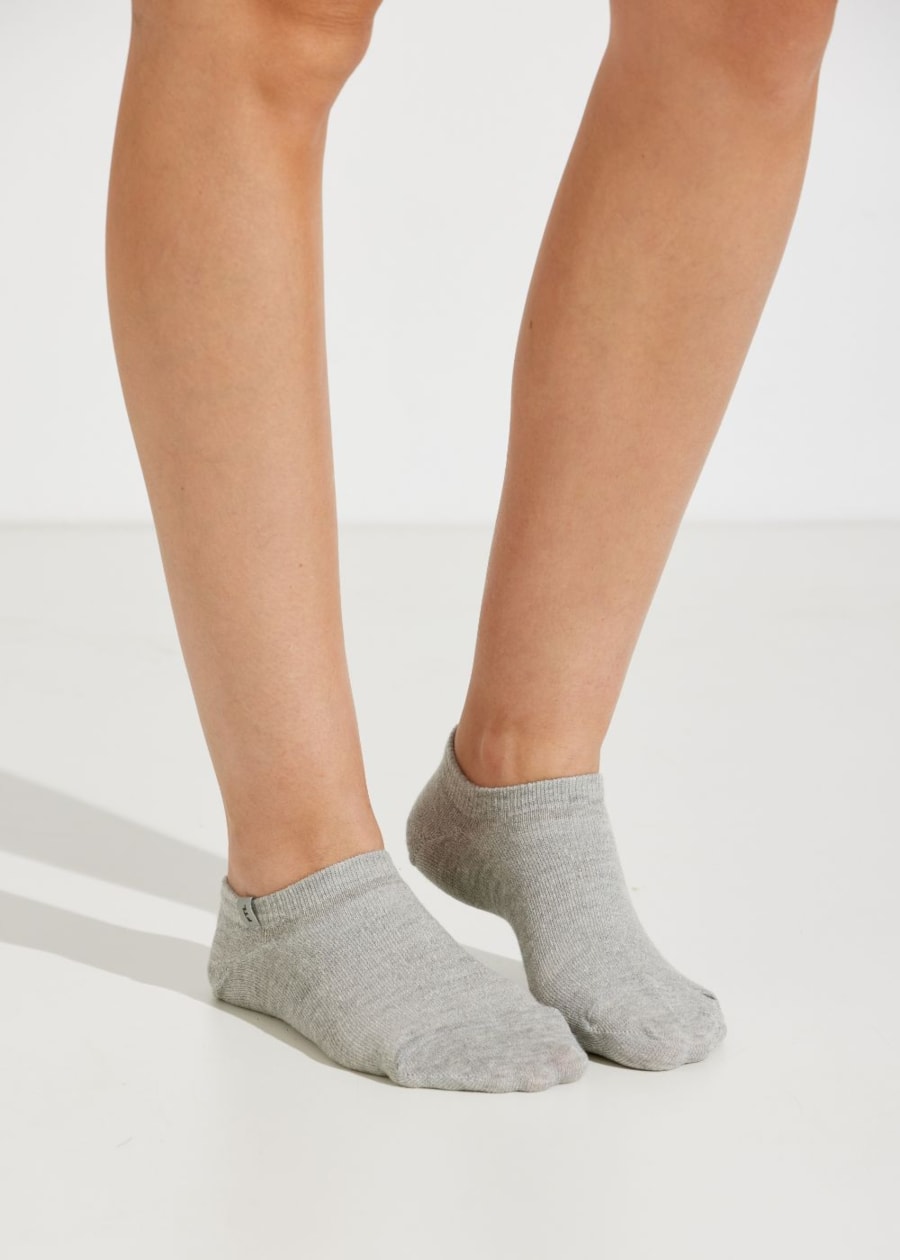 KIT 3 MEIAS INVISÍVEIS BRANCA / MESCLA / PRETA