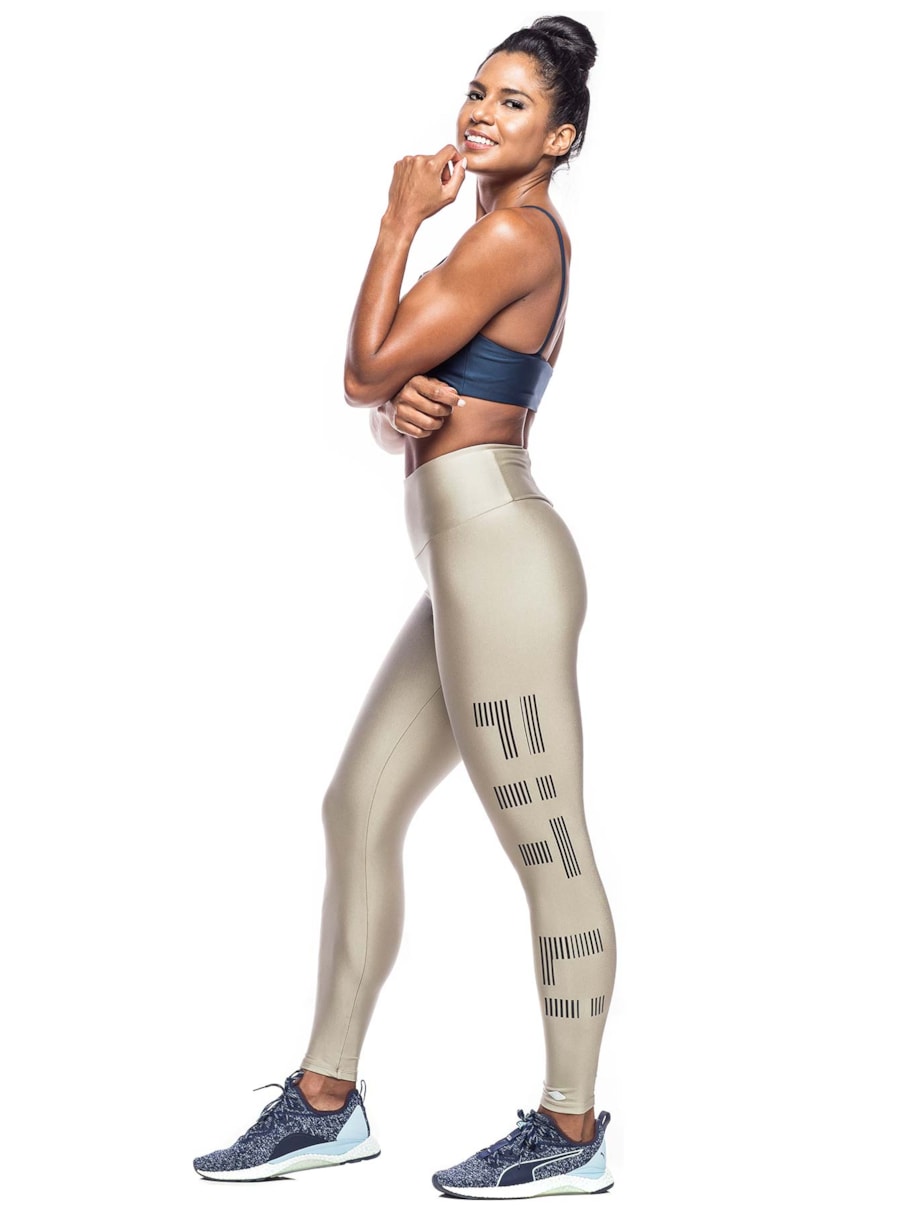 LEGGING 7/8 LI CINZA METALICO