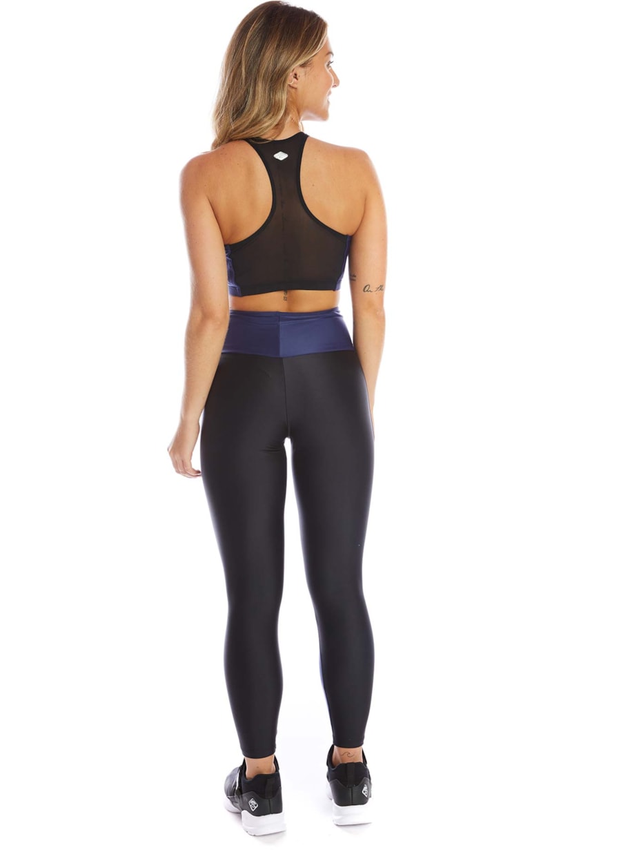 LEGGING 7/8 OCULT PRETO/AZUL MARINHO