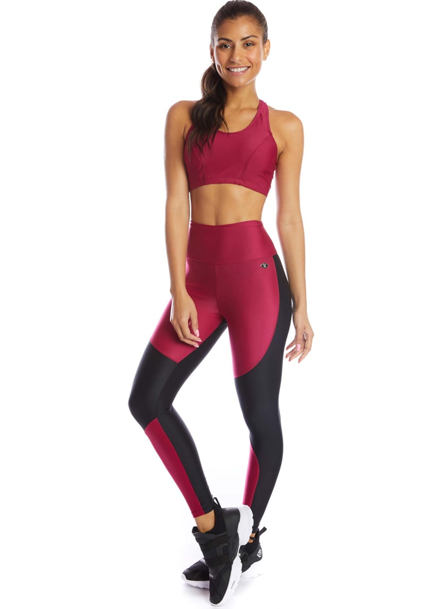 LEGGING 7/8 OCULT PRETO / CEREJA