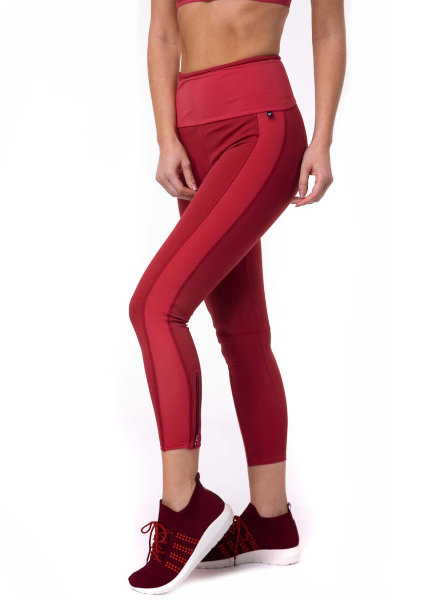 LEGGING ACTIVE COM ZÍPER CEREJA