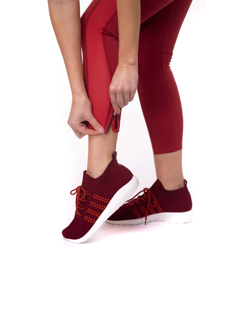 LEGGING ACTIVE COM ZÍPER CEREJA