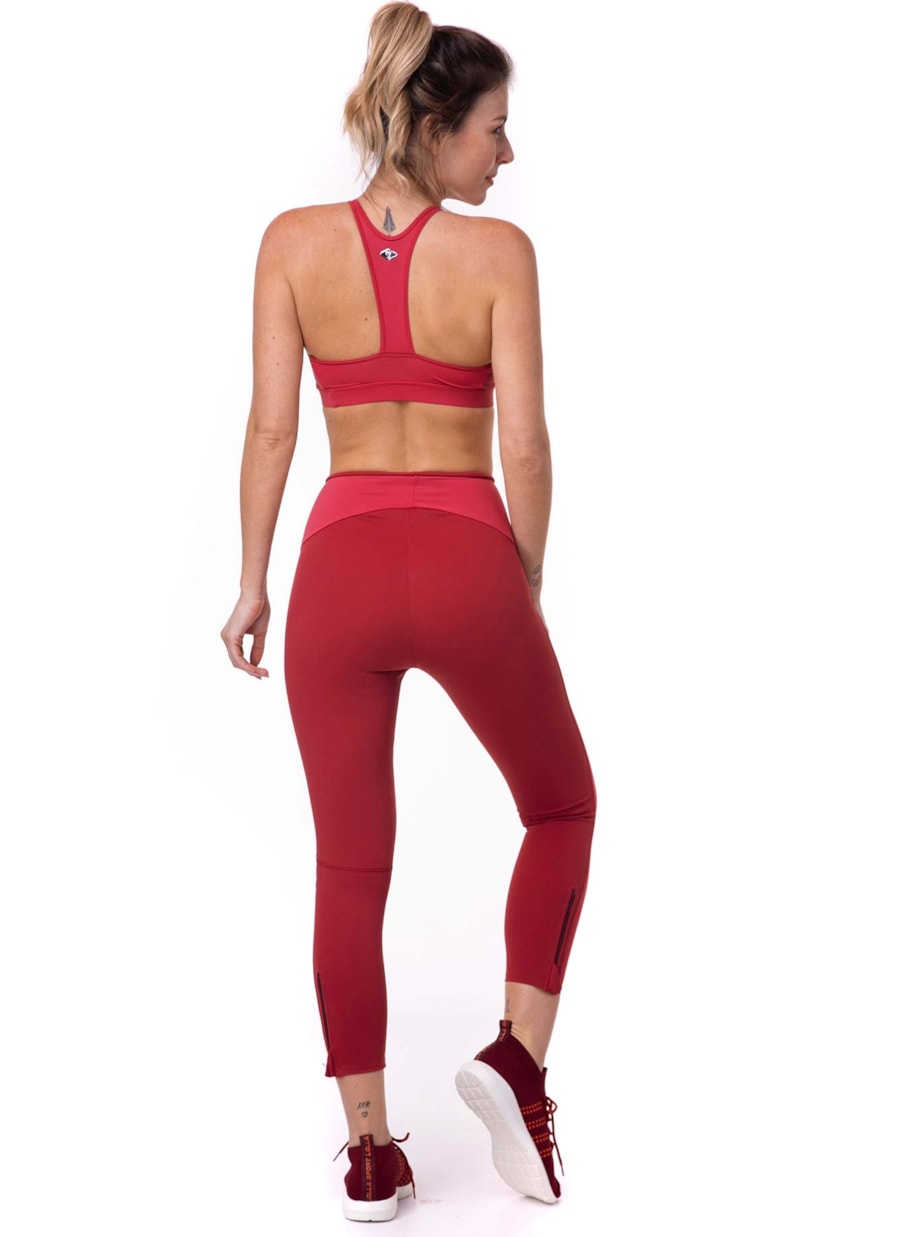 LEGGING ACTIVE COM ZÍPER CEREJA