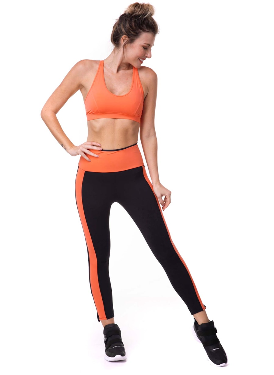 LEGGING ACTIVE COM ZÍPER PRETO