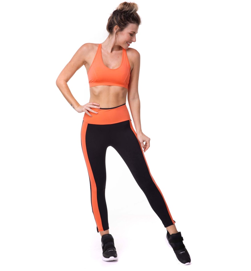 LEGGING ACTIVE COM ZÍPER PRETO