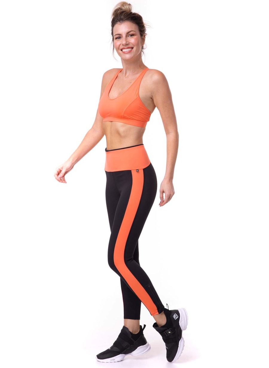 LEGGING ACTIVE COM ZÍPER PRETO