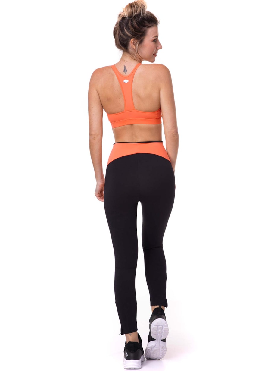 LEGGING ACTIVE COM ZÍPER PRETO