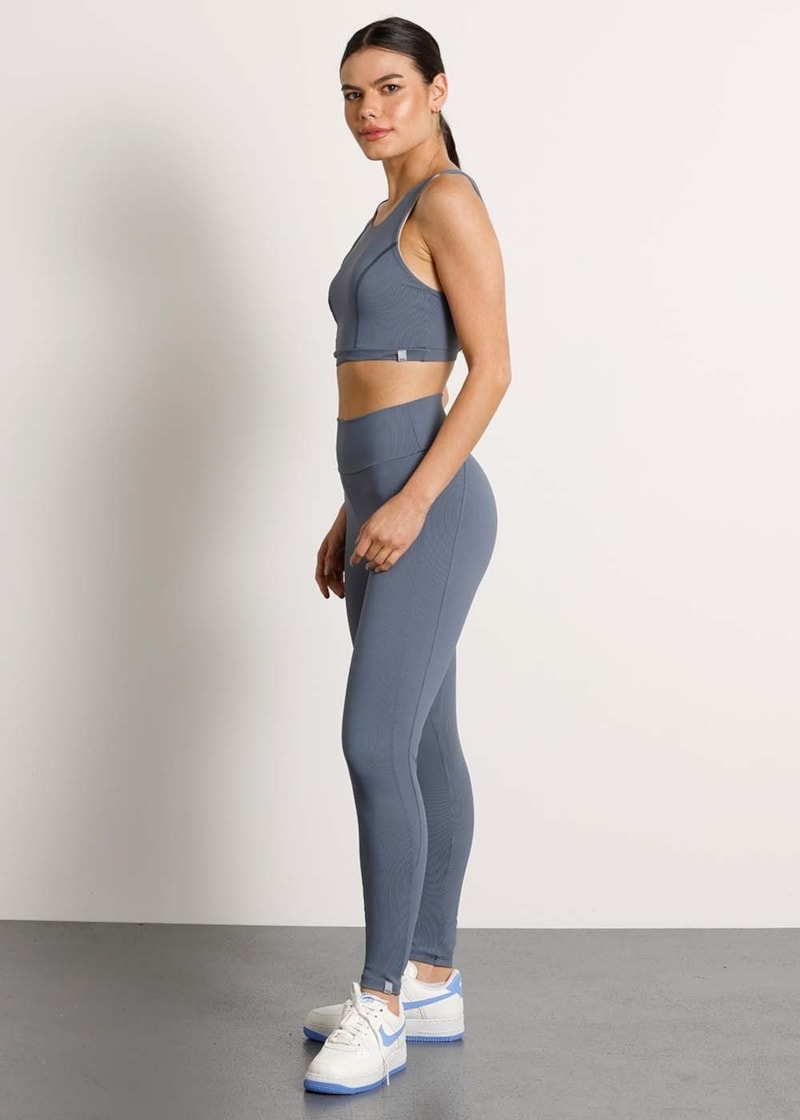 LEGGING CANELADA JOG TX AZUL