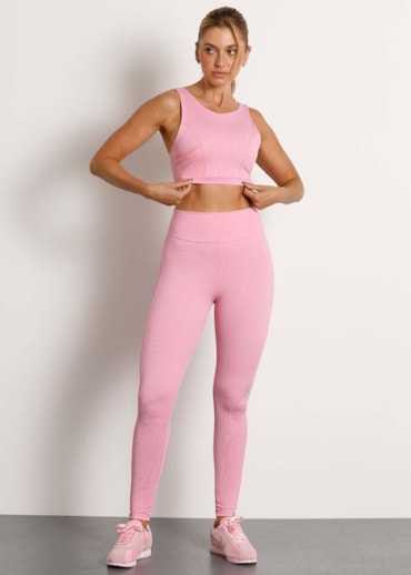 Produto LEGGING CANELADA JOG TX ROSA