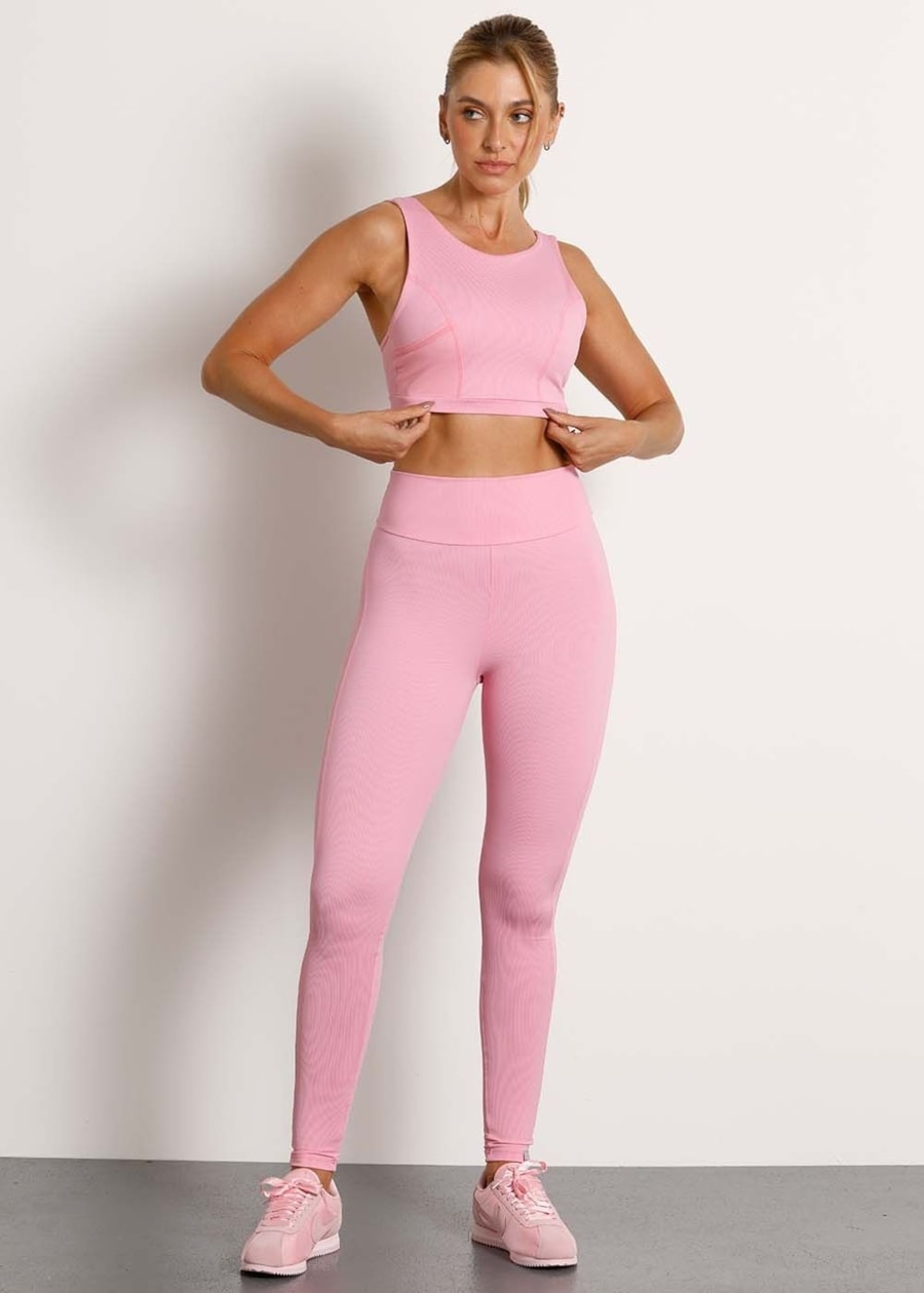 LEGGING CANELADA JOG TX ROSA