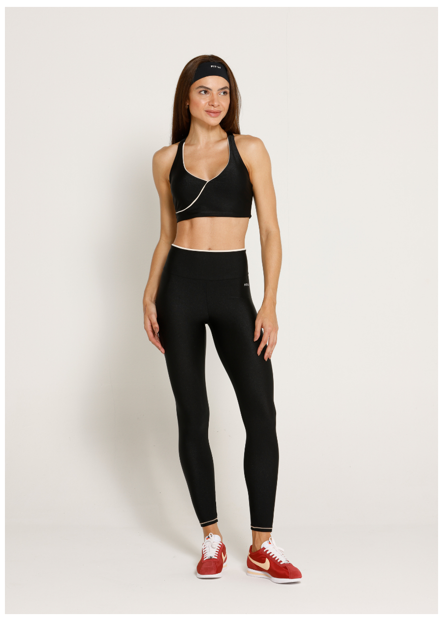 LEGGING CLASS TRL PRETO / OFF WHITE