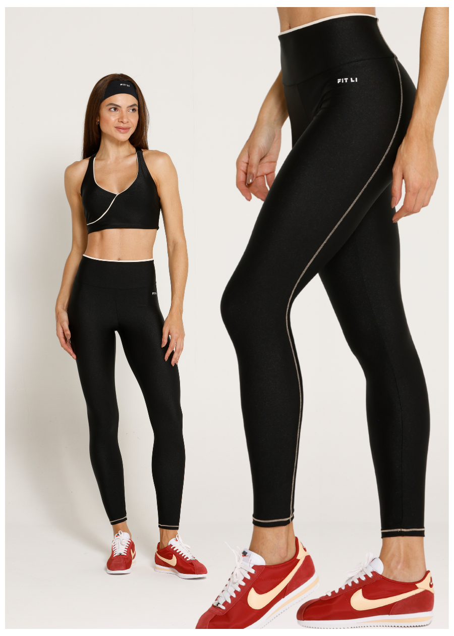 LEGGING CLASS TRL PRETO / OFF WHITE