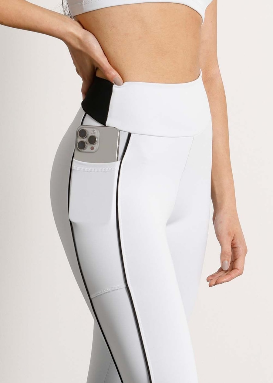 LEGGING COM BOLSO SYNERGY BL BRANCO