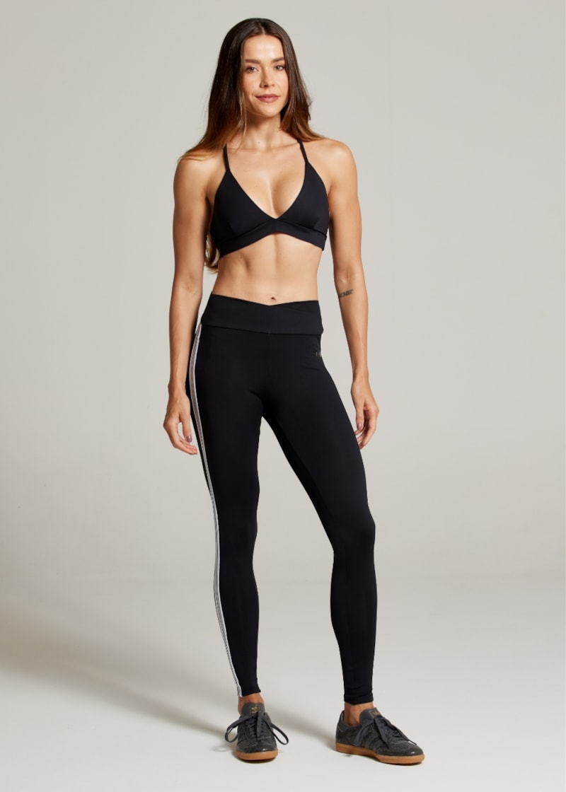 LEGGING COM ELÁSTICO SPORTY AR - PRETO