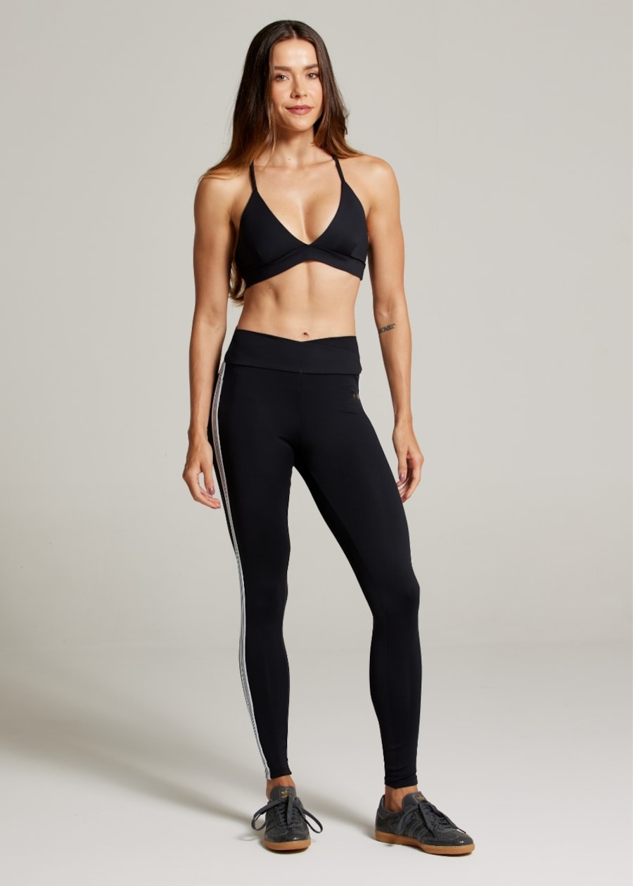LEGGING COM ELÁSTICO SPORTY AR - PRETO