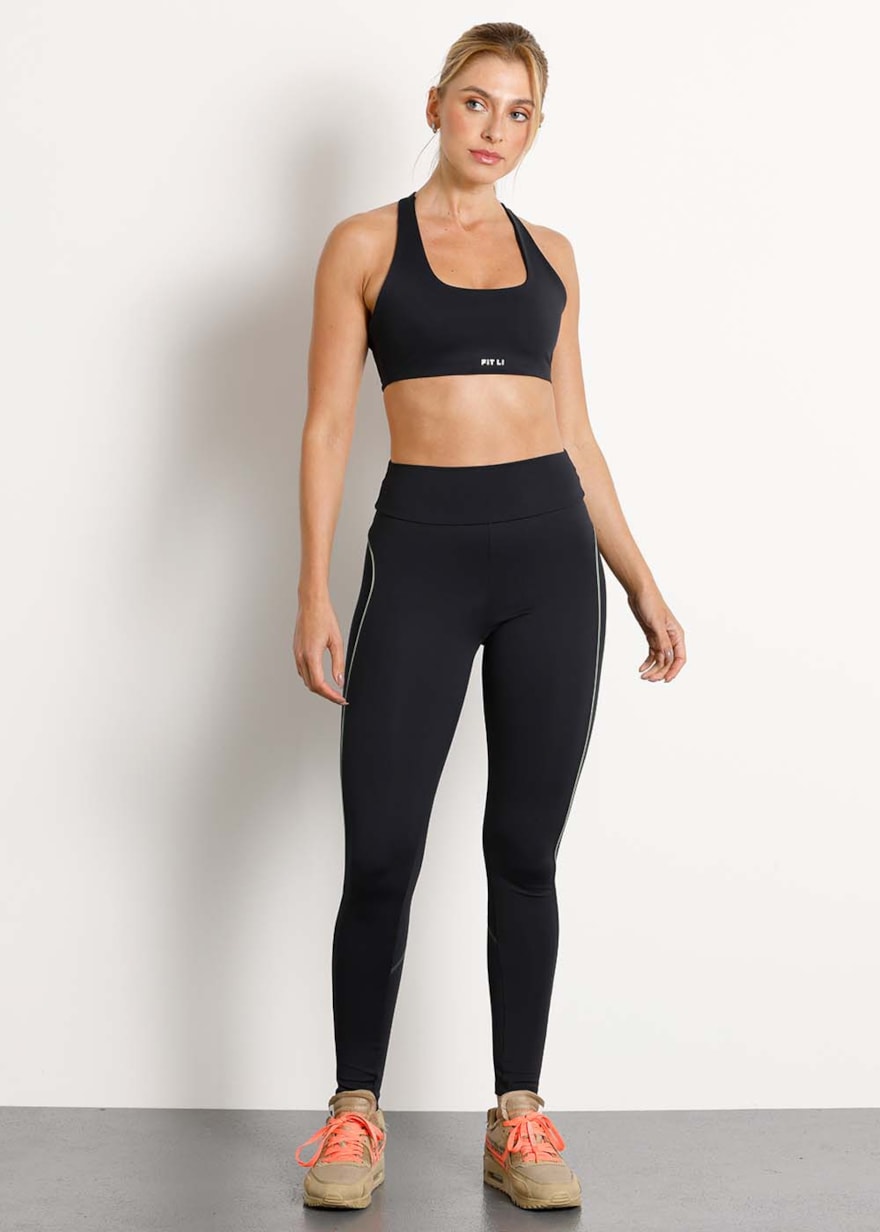 LEGGING COM RECORTE GO AR PRETO
