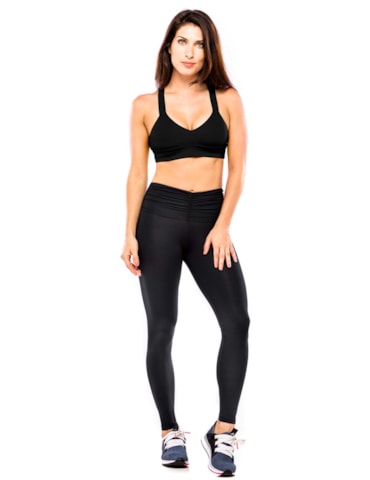 LEGGING DRAPPED PRETO LEGGING DRAPPED PRETO