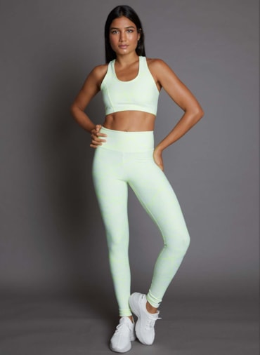 LEGGING JACQUARD HERO VERDE NEON