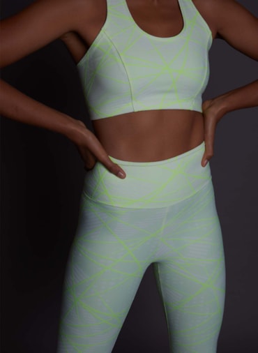 LEGGING JACQUARD HERO VERDE NEON