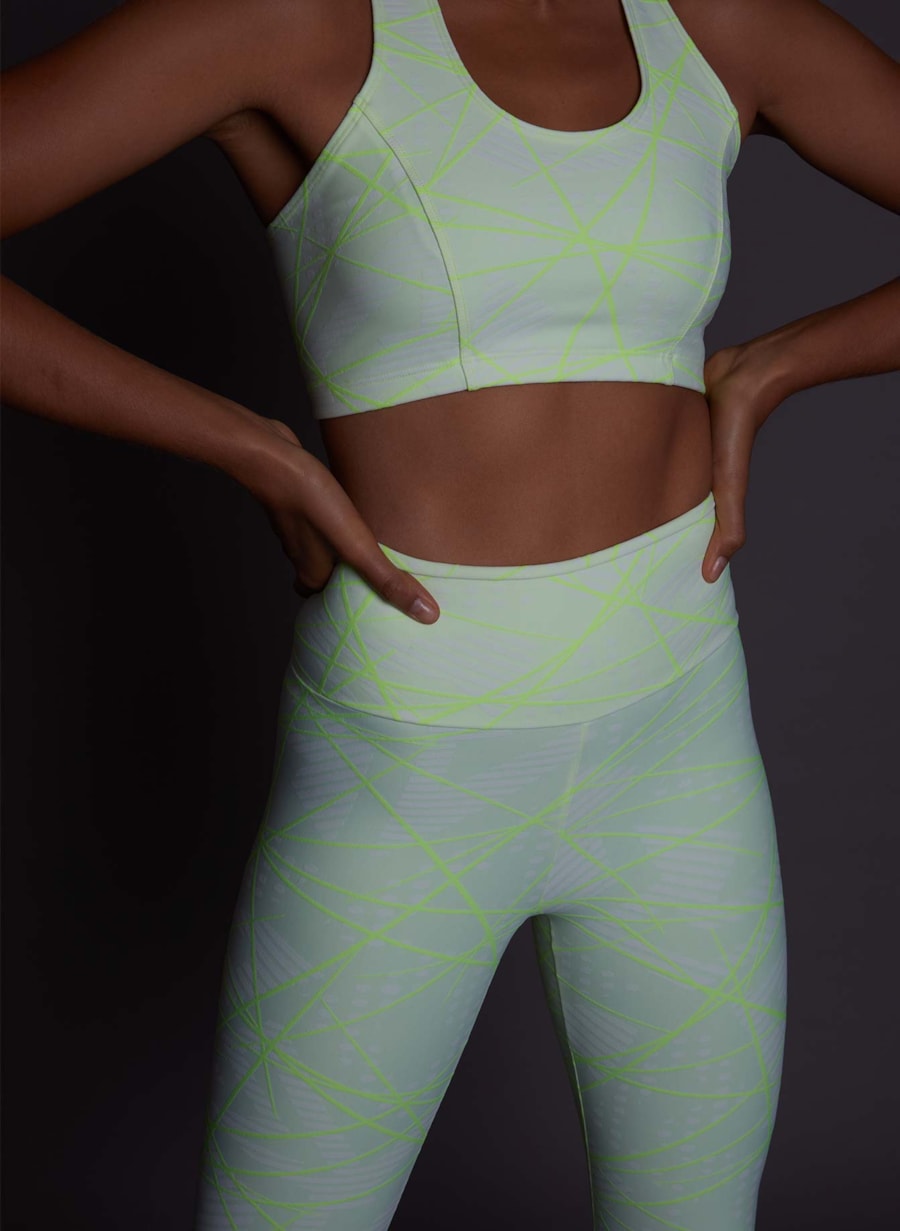 LEGGING JACQUARD HERO VERDE NEON