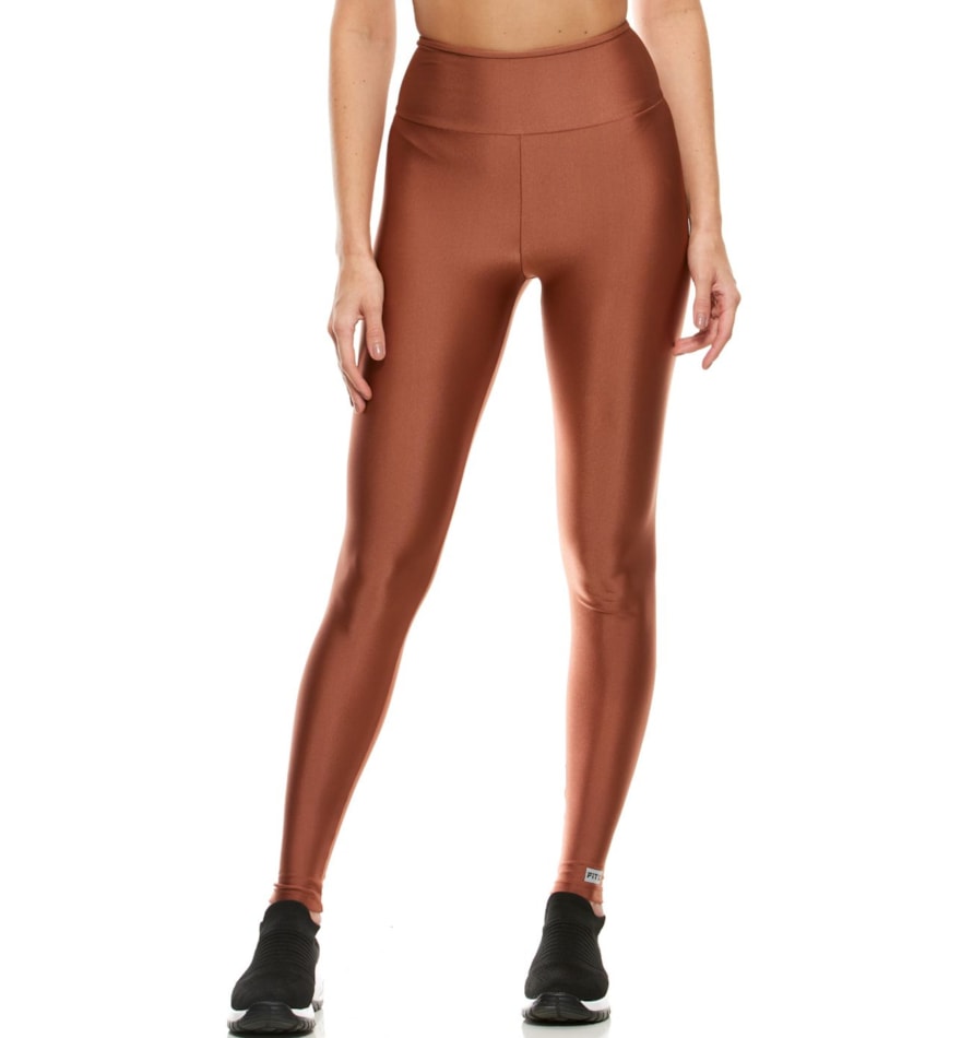 LEGGING LISA CÓS ALTO TRILOBAL MARROM BRONZE