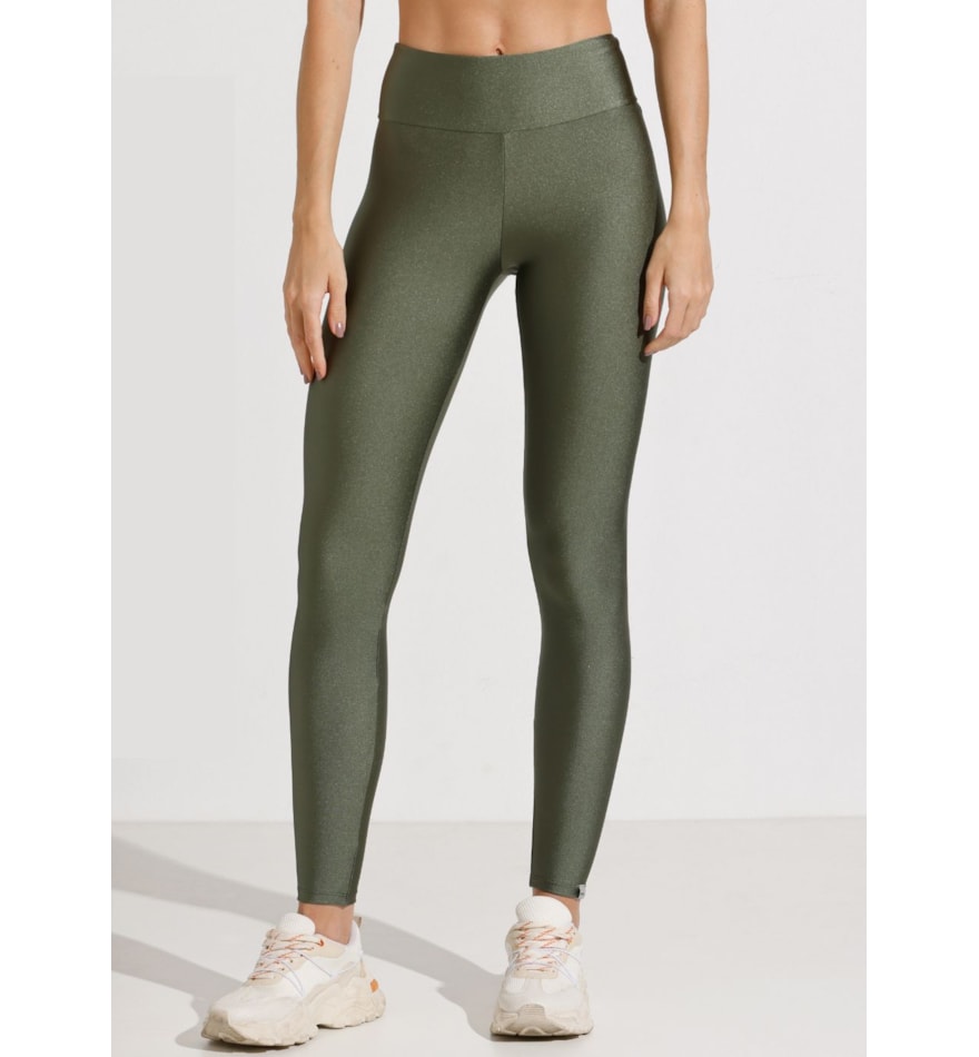 LEGGING LISA CÓS ALTO TRILOBAL VERDE METALICO