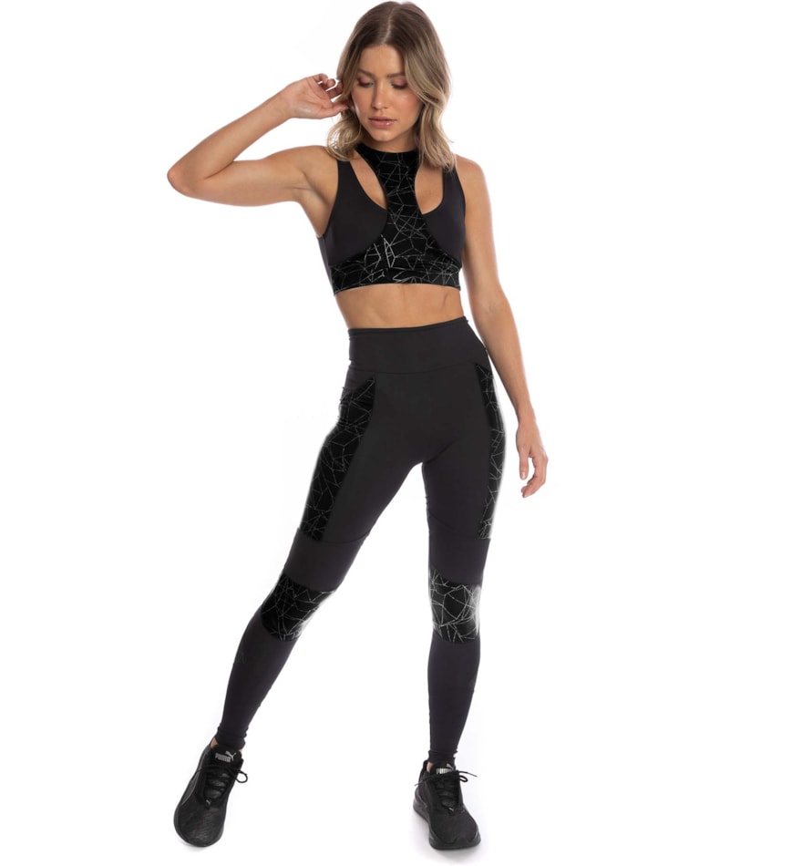 LEGGING REFLECTIVE PRETO