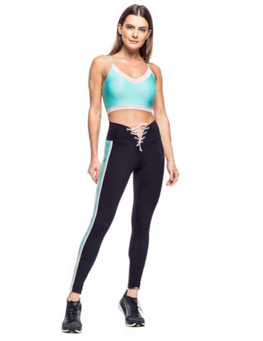 LEGGING TEAM PRETO/VERDE CLARO/ROSA CLARO LEGGING TEAM PRETO/VERDE CLARO/ROSA CLARO