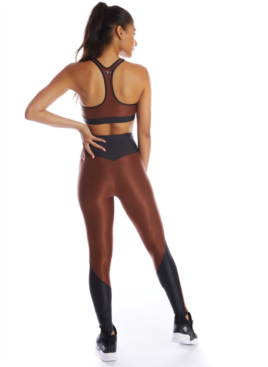 LEGGING VIXEN MARROM CAFÉ / PRETO