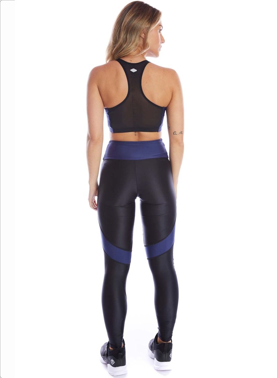 LEGGING ZATANNA PRETO/AZUL MARINHO