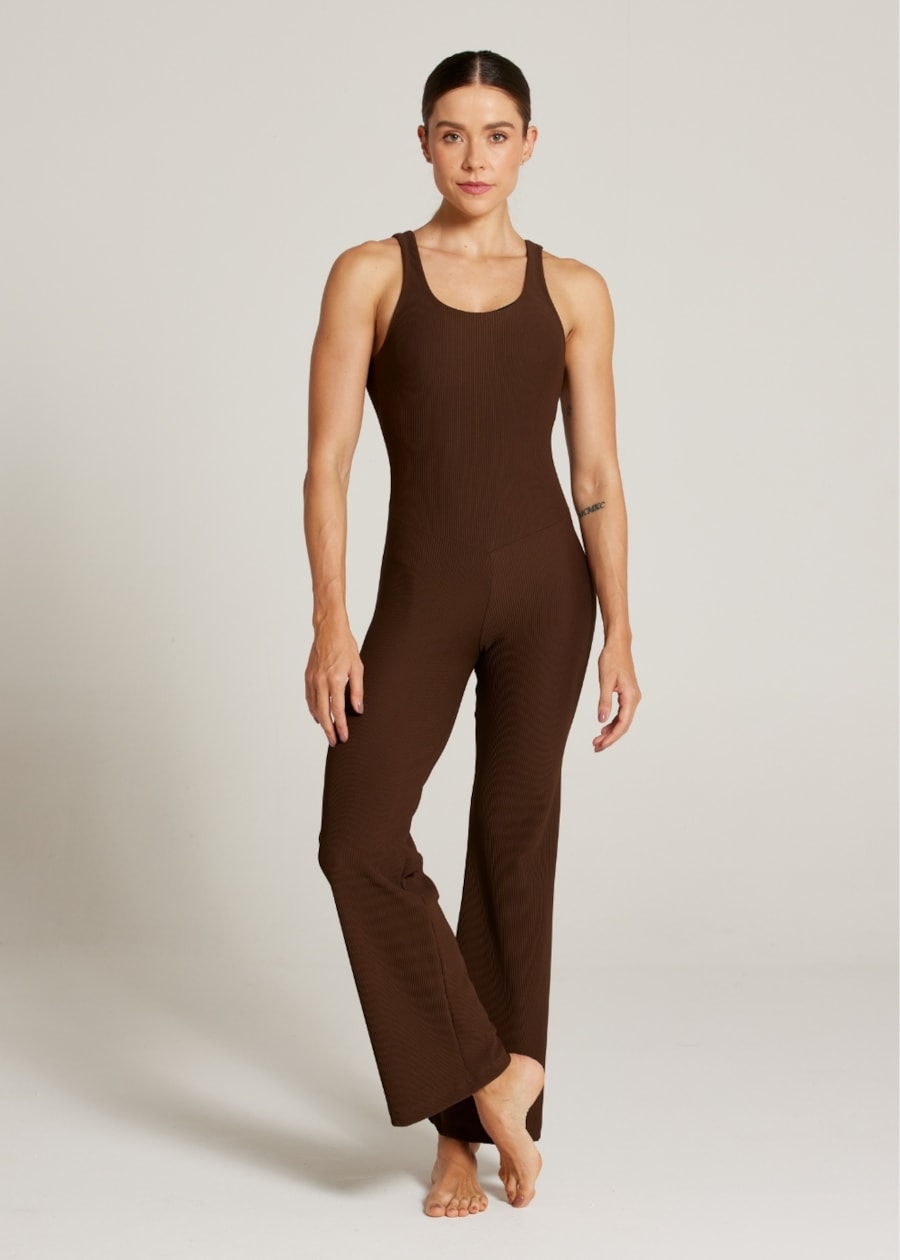 MACACÃO CANELADO ESSENCE TX- COFFEE