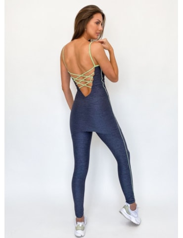 MACACÃO MEDIT CINZA COM VERDE MACACÃO MEDIT CINZA COM VERDE