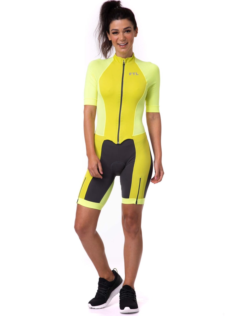 MACAQUINHO CICLISMO AMARELO NEON