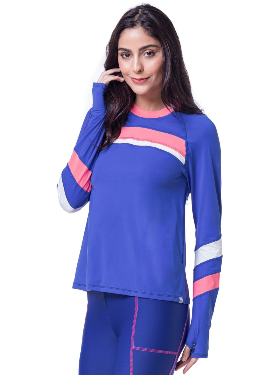 MANGA LONGA MATCH AZUL