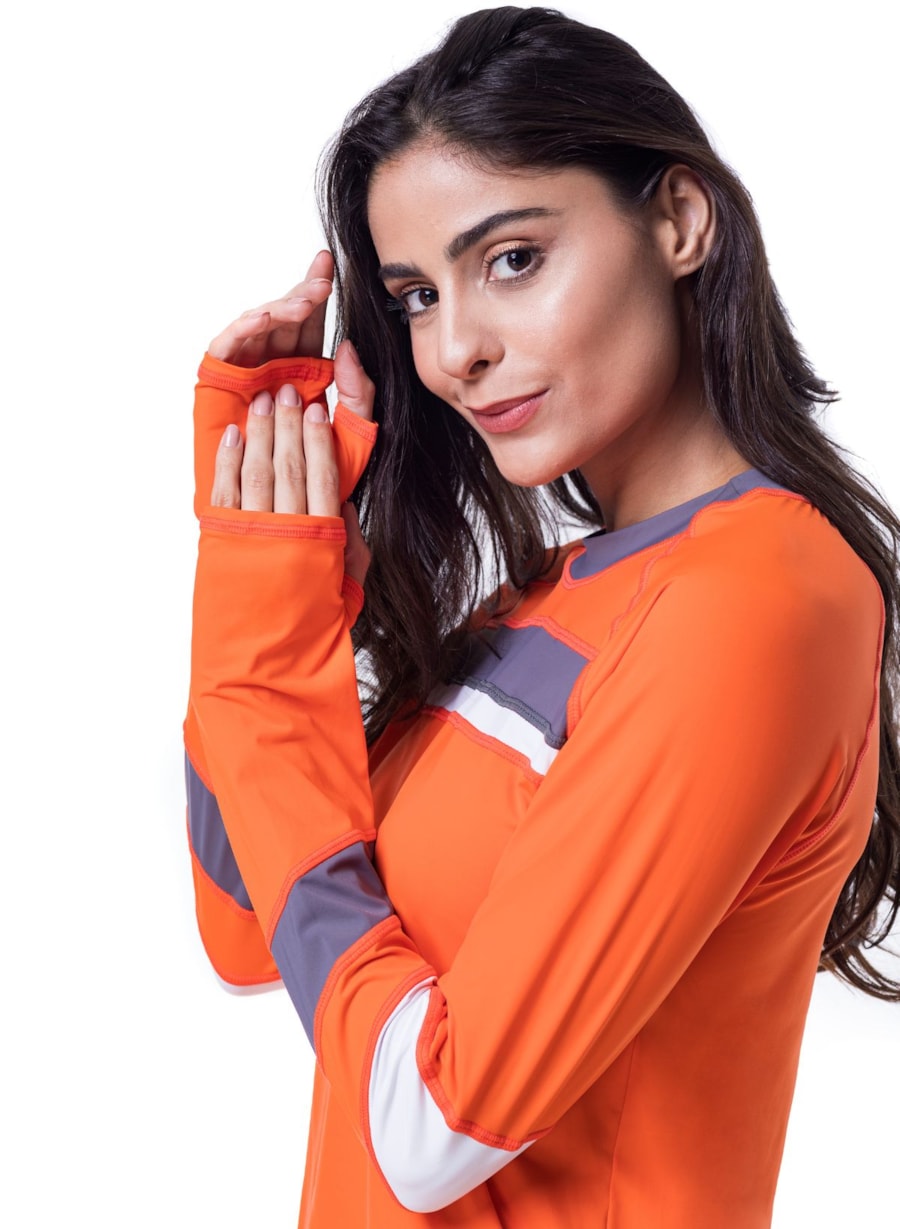 MANGA LONGA MATCH LARANJA