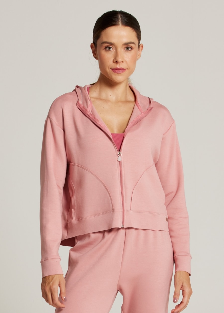 MOLETOM COM CAPUZ ESSENCE - ROSE