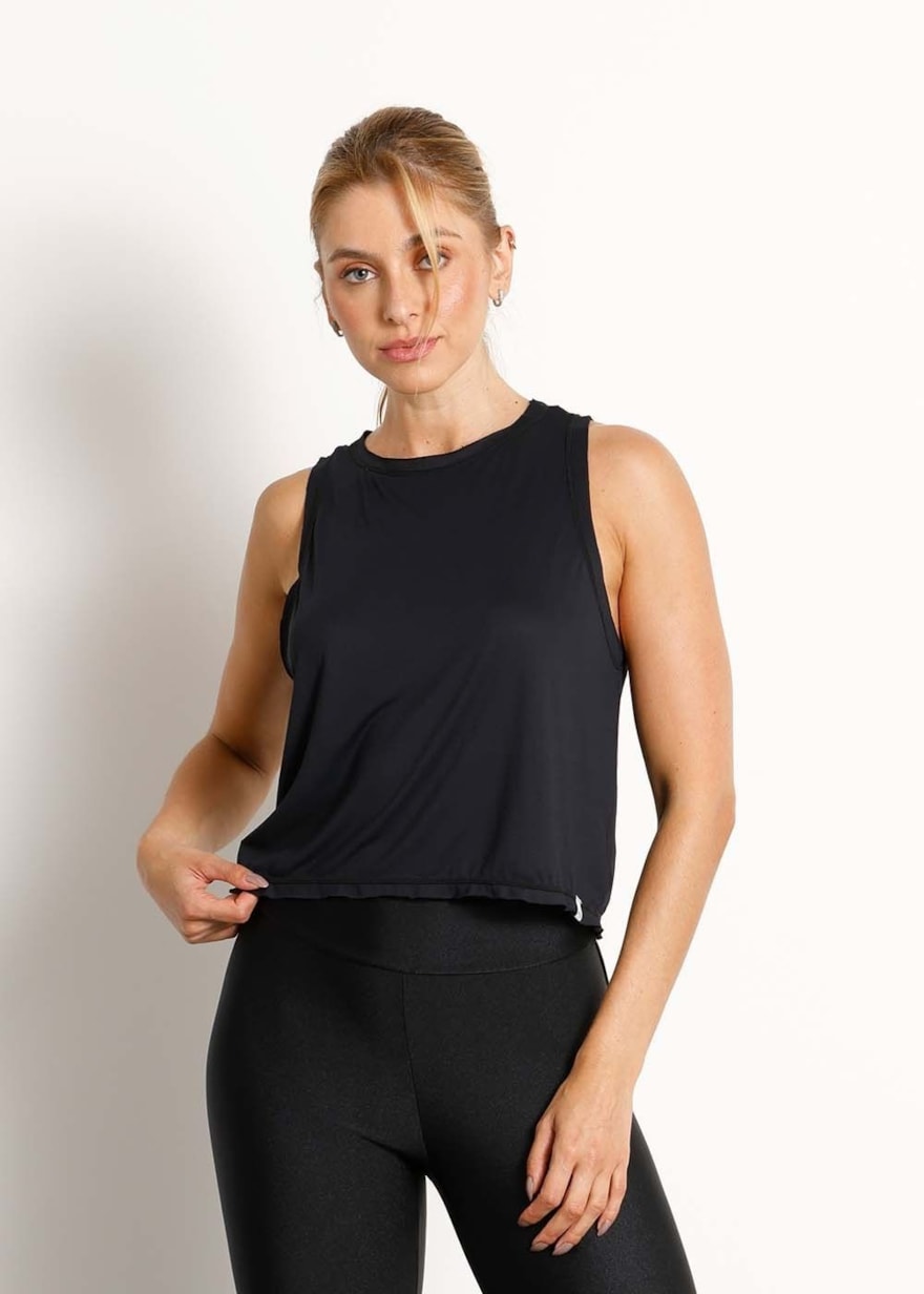 REGATA 2 EM 1 POLIAMIDA PACE PRETO REGATA 2 EM 1 POLIAMIDA PACE PRETO