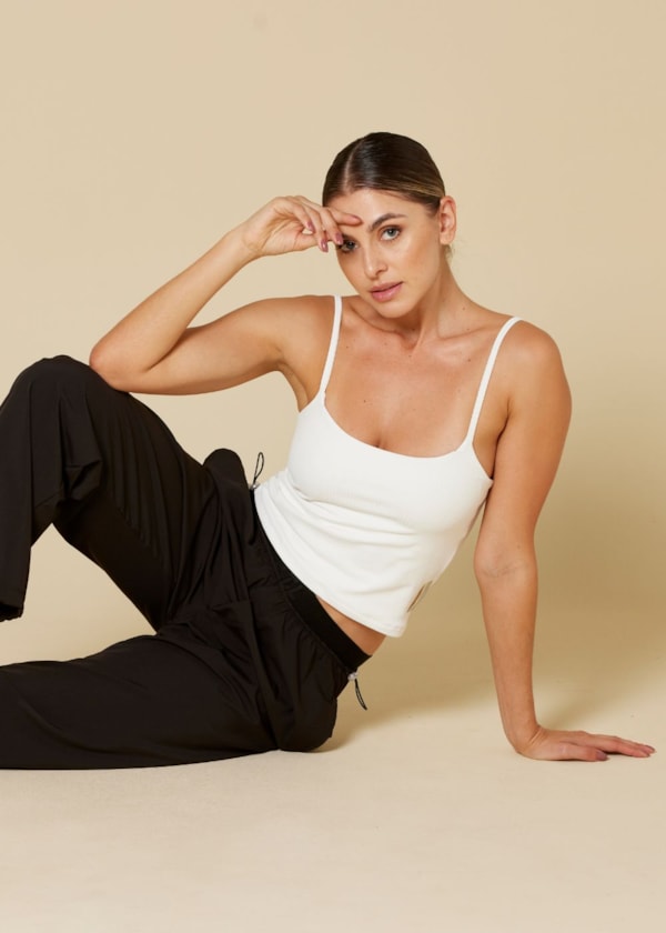 REGATA CROPPED COM BOJO PERFECTO BRANCO