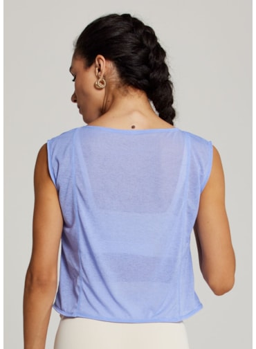REGATA CROPPED ESPORTIVA DAY AZUL