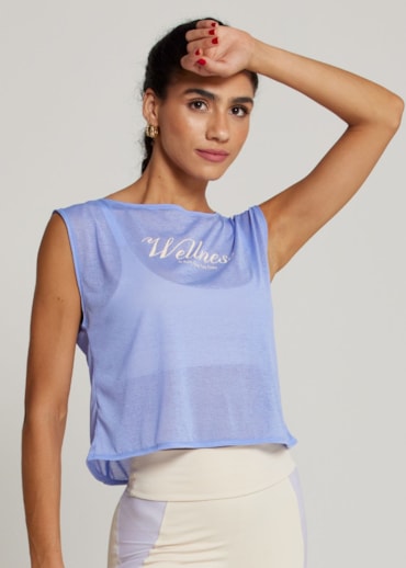 REGATA CROPPED ESPORTIVA DAY AZUL