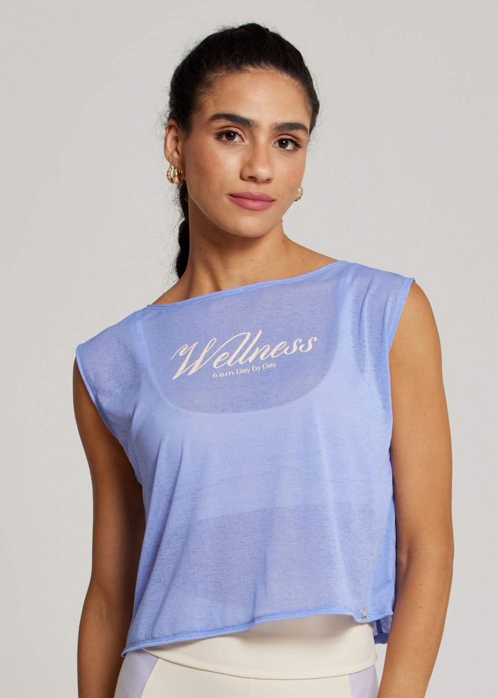 REGATA CROPPED ESPORTIVA DAY AZUL