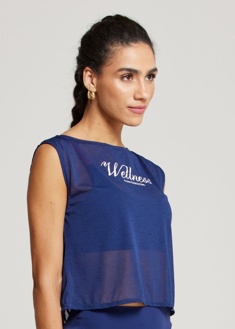 REGATA CROPPED ESPORTIVA DAY AZUL MARINHO