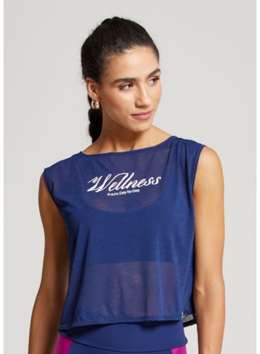 REGATA CROPPED ESPORTIVA DAY AZUL MARINHO REGATA CROPPED ESPORTIVA DAY AZUL MARINHO