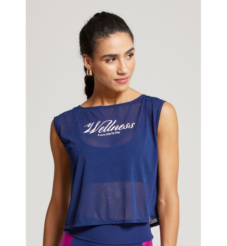 REGATA CROPPED ESPORTIVA DAY AZUL MARINHO REGATA CROPPED ESPORTIVA DAY AZUL MARINHO
